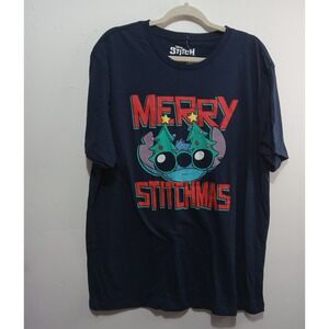 Disney Size L Stitch Stitchmas Graphic Tee Christmas Holiday Shirt